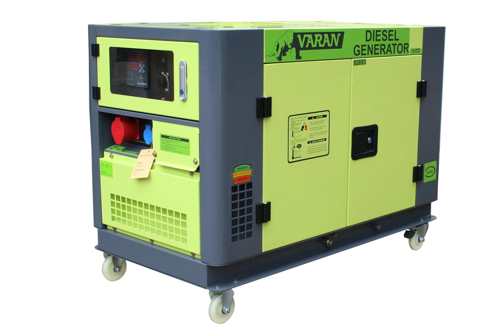 Varan Motors - 92693 Elektrischer Dieselgenerator Schallgedämpft Stromaggregat 10kva 400v 230v 12v, Wassergekühlt