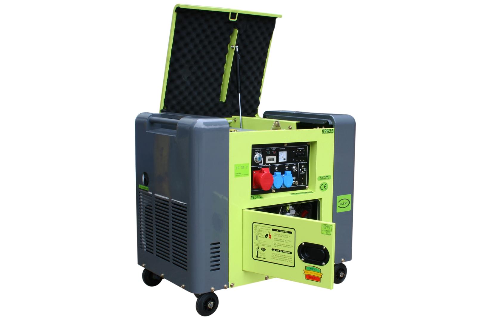 Varan Motors - 92625 Elektrischer Dieselgenerator Schallgedämpft Typ Panda Stromaggregat 400v + 230v 6.25kva