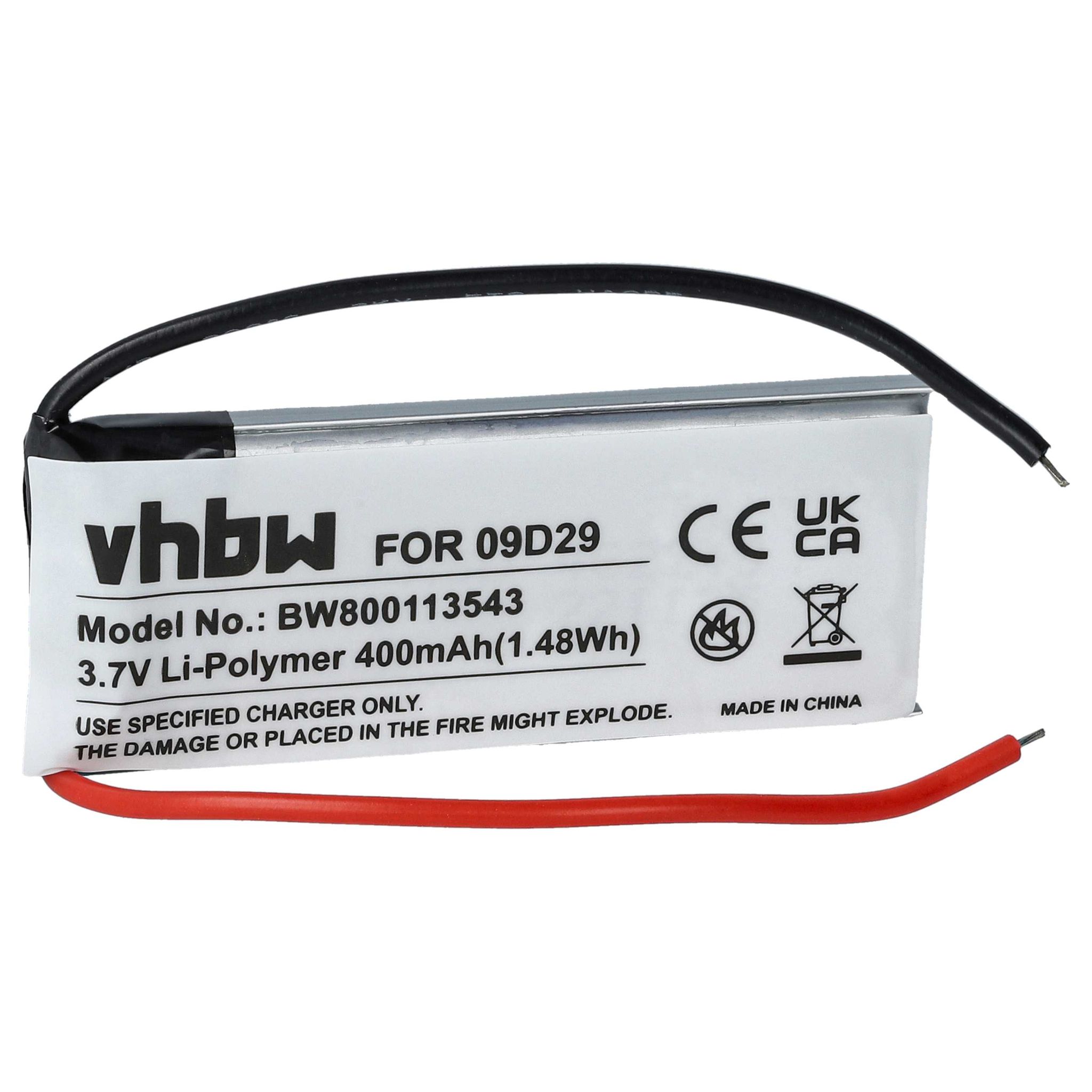 Vhbw - Akku Kompatibel Mit Cardo Teamset (1.generation) Wireless Headset Kopfhörer (400mah, 3,7v, Li-polymer)