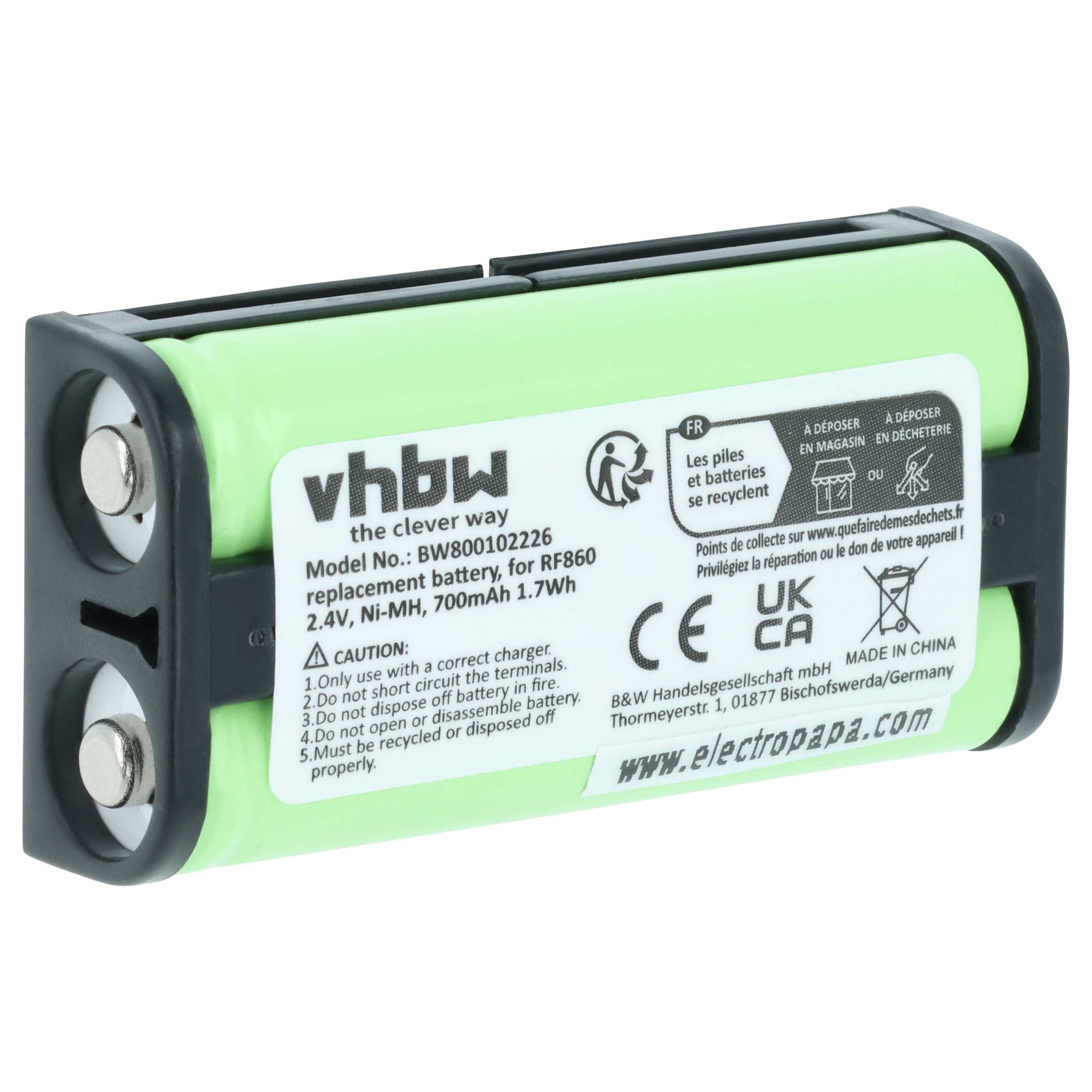Vhbw Akku Kompatibel Mit Sony Mdr-rf810 Mdr-rf810rk, Mdr-rf811 Wireless Headset Kopfhörer (700mah, 2,4v, Nimh)