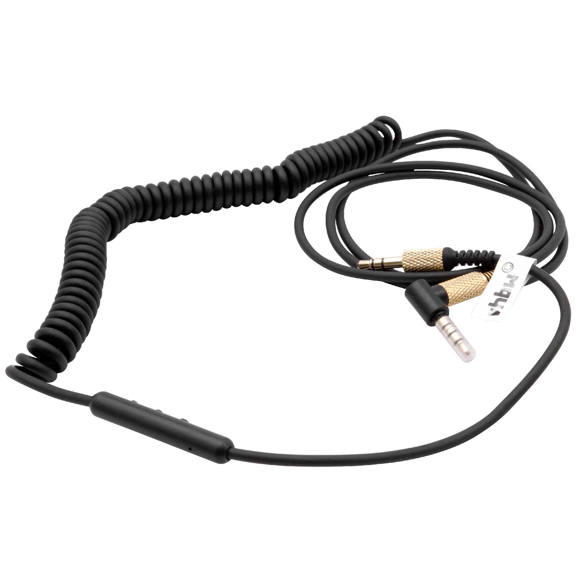 Vhbw Audio Aux Kabel Kompatibel Mit Marshall Woburn 2 Kopfhörer Audiokabel 3,5 Mm Klinkenstecker, 150 Cm Gold Schwarz