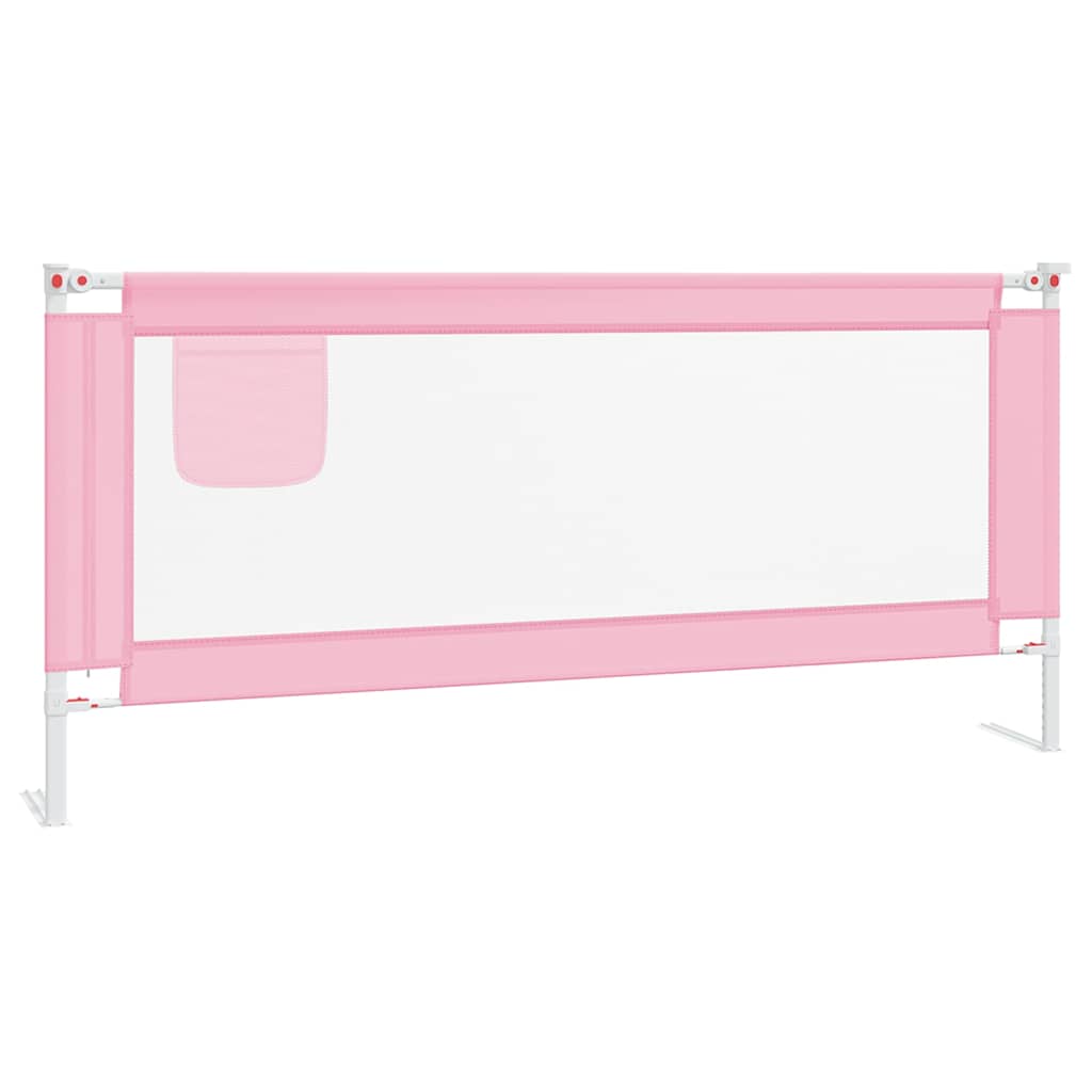 Kleinkind-bettschutzgitter Rosa 200x25 Cm Stoff Vidaxl