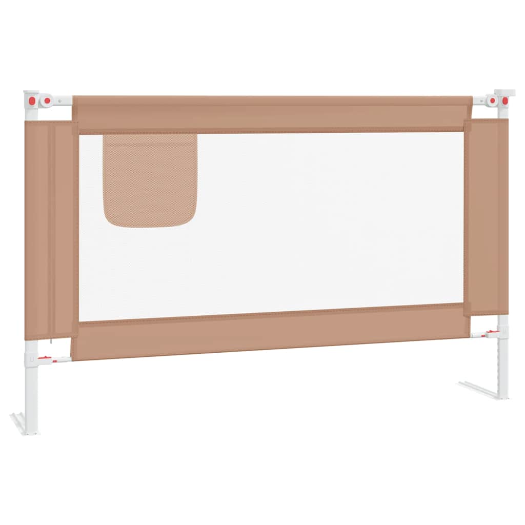 Kleinkind-bettschutzgitter Taupe 120x25 Cm Stoff Vidaxl