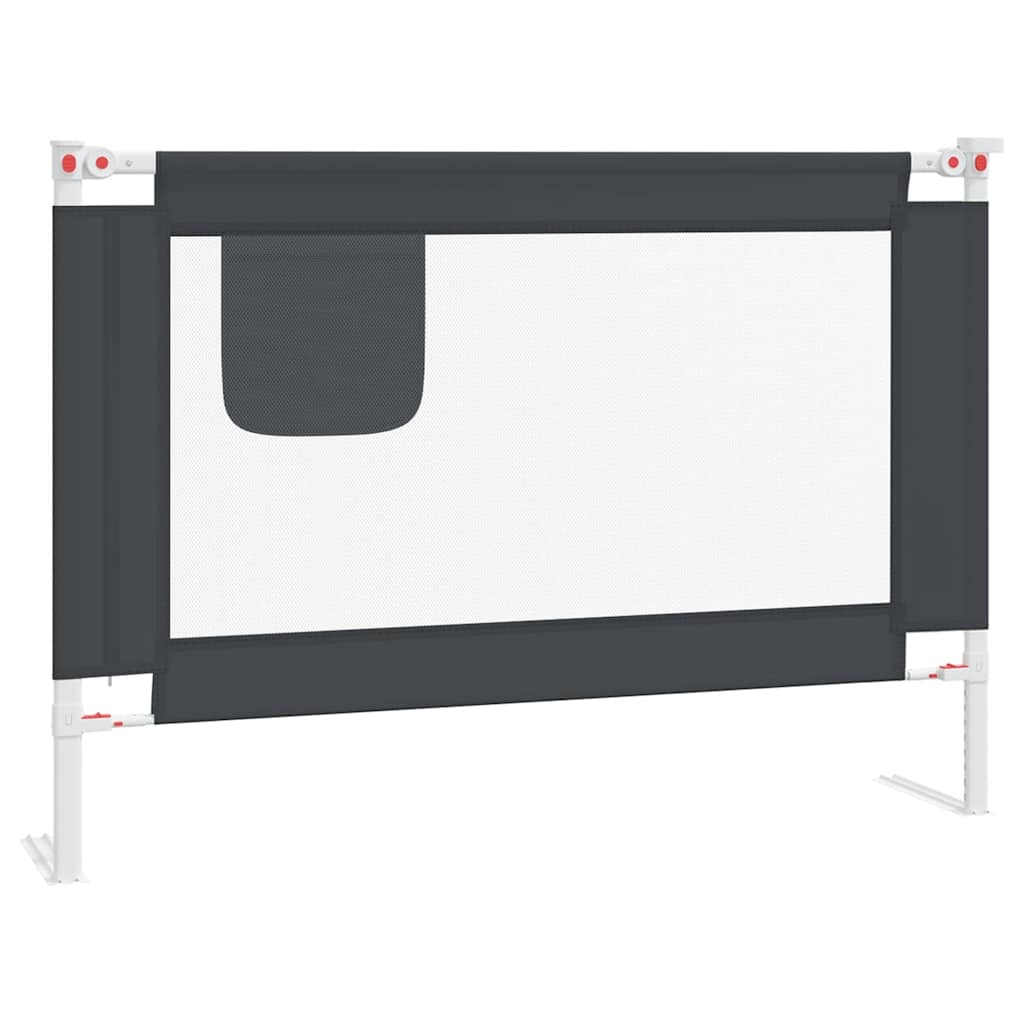 Vidaxl - Kleinkind-bettschutzgitter Dunkelgrau 90x25 Cm Stoff
