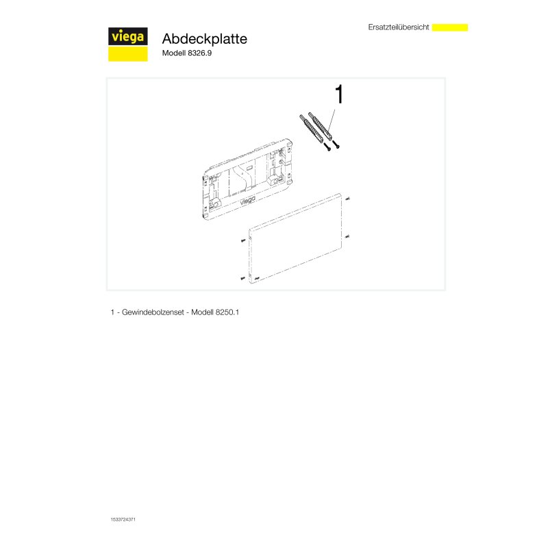 Viega Visign For Public Abdeckplatten 8326.9, Edelstahl Gebürstet