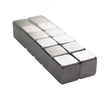 Glassboard Magneten - Würfel - Silber - 12 Stück