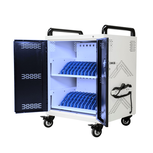 Tabletwagen Für 24 Endgeräte - Mit Antibakteriellem Uv-c-licht - Safecart 24