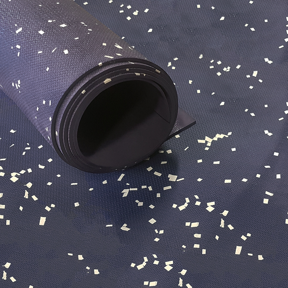 Gummimatte-meterware - 120 Cm - 2 Mm - Blau - Epdm-gummi - Brandschutzklasse B2 Nicht Leicht Entflammbar