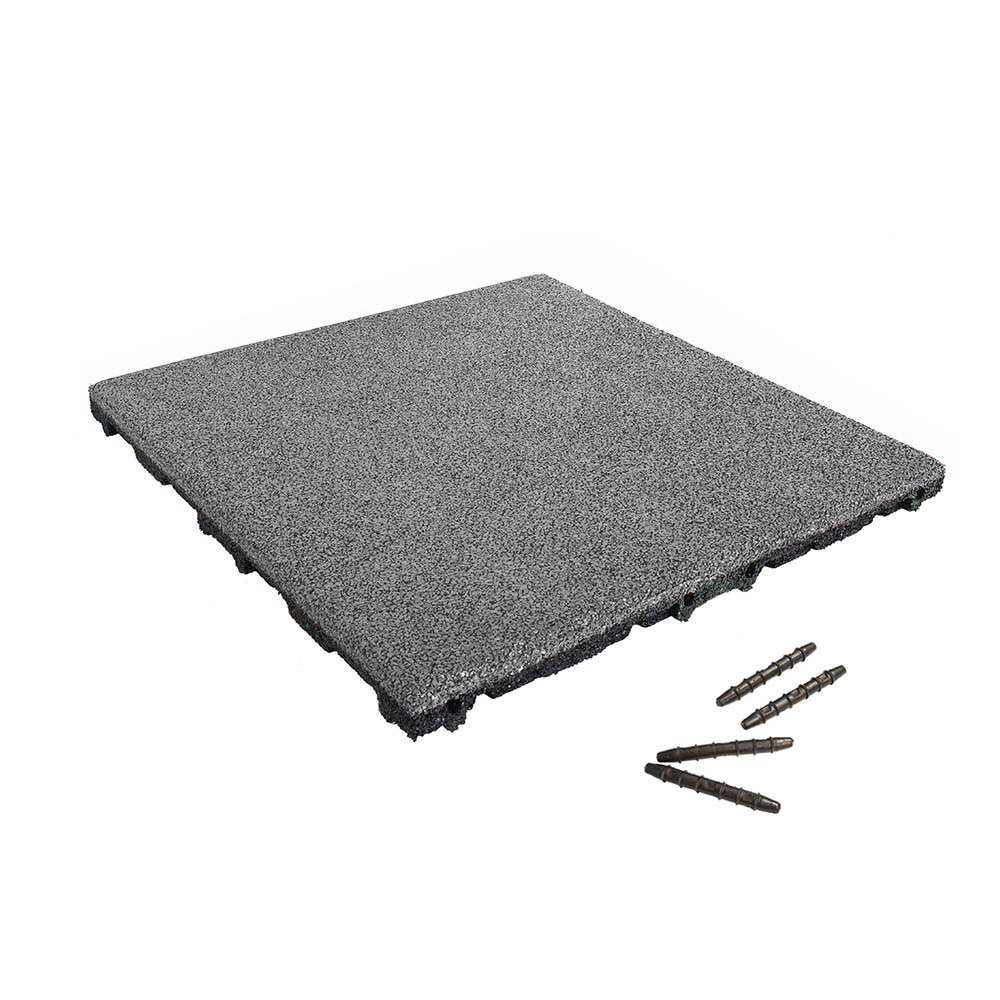 Fallschutz-matte - Grau - Stecksystem - 50x50cm - 45mm - Systemboden