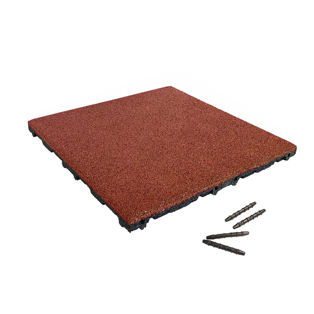 Fallschutz-matte - Rot - Stecksystem - 50x50cm - 45mm - Systemboden