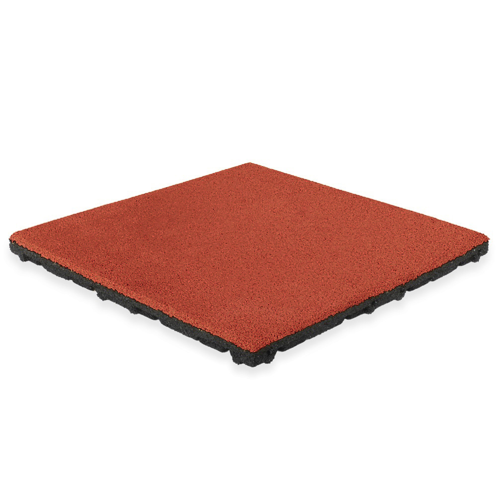 Epdm-fallschutzmatte - 45 Mm - 50 X 50 Cm - Hic 1,5m - Rot - Tüv Geprüft