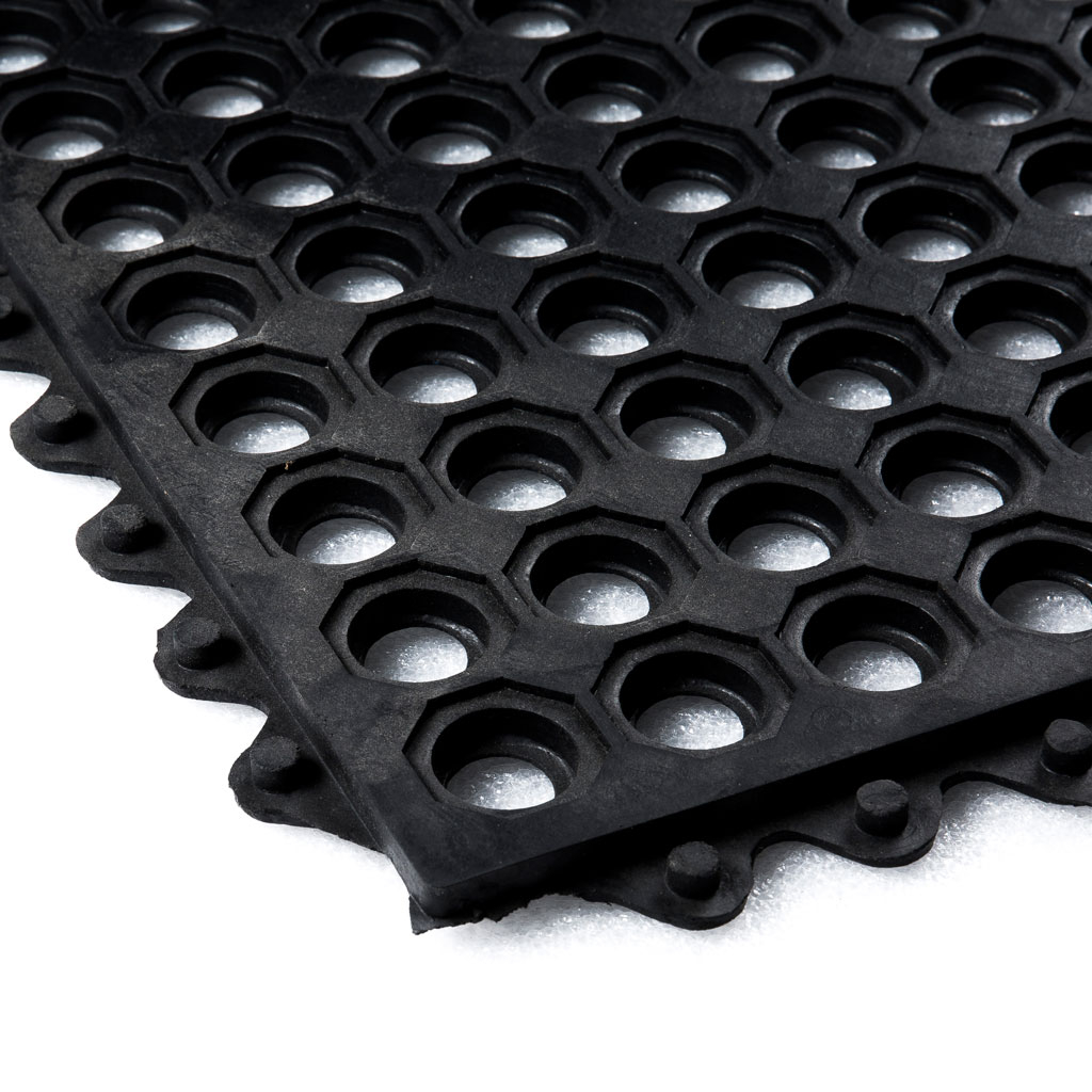 Gummi-ringmatte - Klicksystem - 90 X 90 Cm - 14 Mm