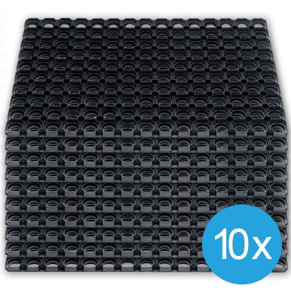 Gummi-ringmatte 60 X 80 Cm - Paket Mit 10 Stück