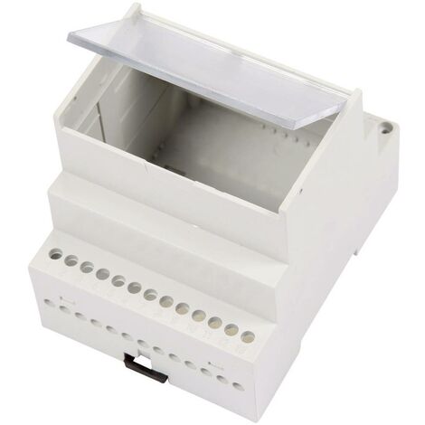 Mr4/a Fa Tr Ral7035 Abs Hutschienen-gehäuse Mit Transparentem Klappdeckel 70 X 90 X 68 Abs - Weltron