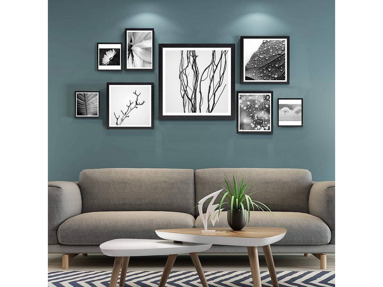 10er Set Bilderrahmen Fotorahmen Holzrahmen 13x18 Cm, Fotogalerie Mit Papier-passepartout, Aus Mdf Platte,weiß - Weiß - Woltu Bild 3