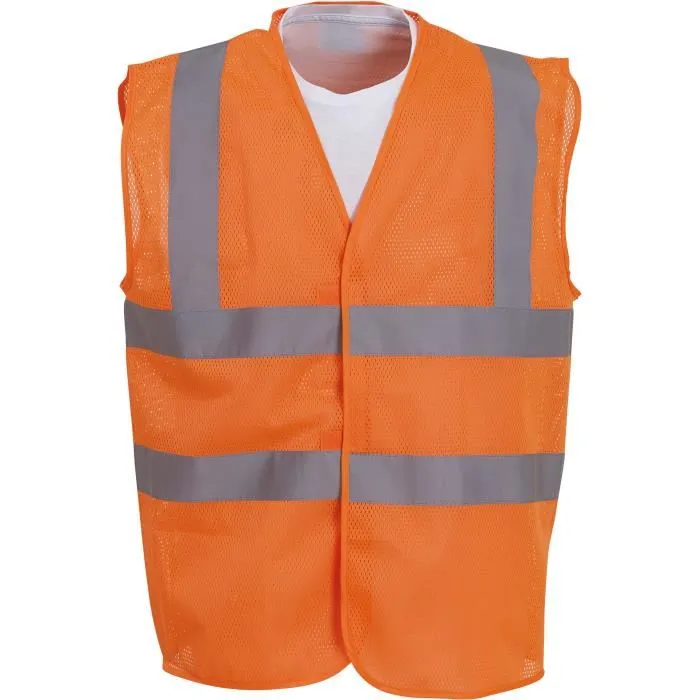 Schutzkleidung Yoko Hi-vis Open Mesh Vest Atmungsaktiv Klettverschluss