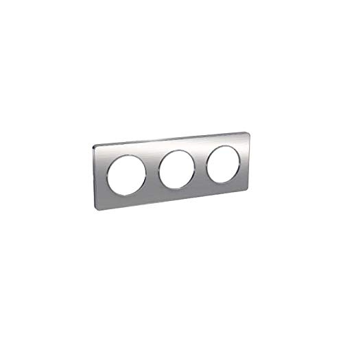 Schalterplatte Schneider Electric Odace Touch Aluminium 3-fach