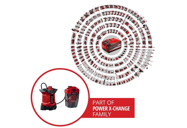 Power X-Change Akku-Schmutzwasserpumpe GE-DP 18/25 LL Li-Solo, 18Volt, Tauch- / Druckpumpe