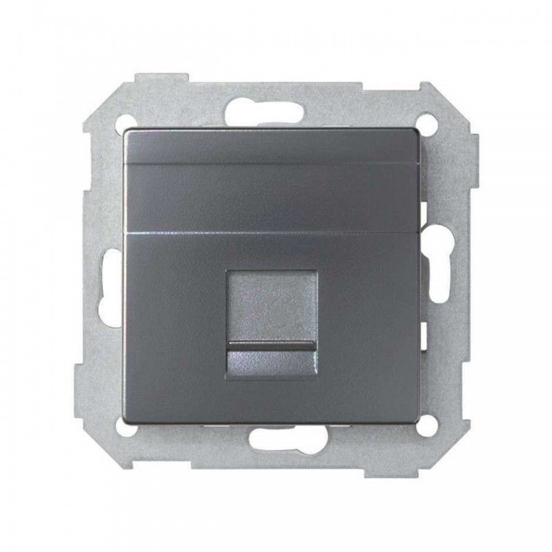 82 Konzept Universelle Flache V & D-platte Mit Pulver 1 Rj45-titan 8200005-096 - Simon