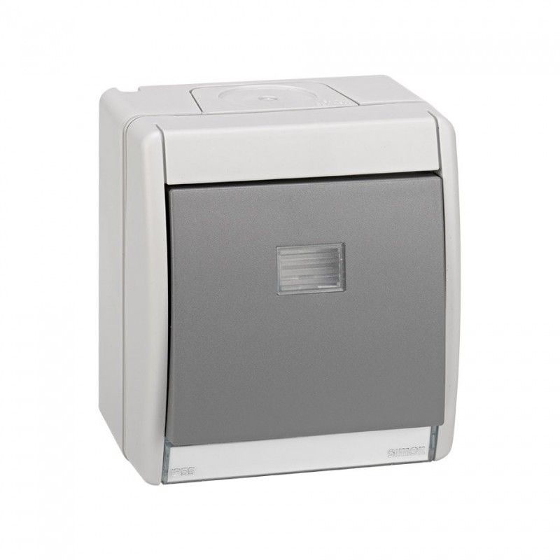 Grauer Schalter 10ax 250v Ip55 Simon 44 Aqua 4490201-035