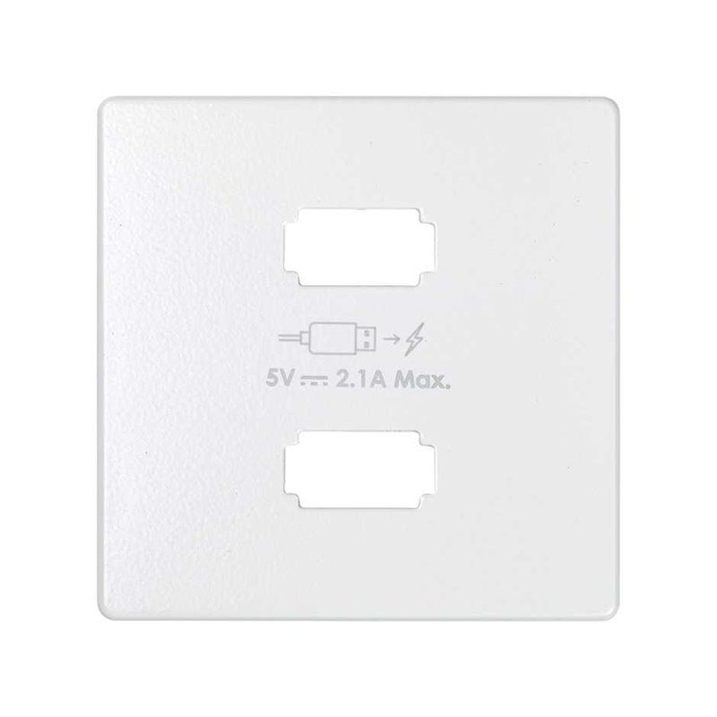 8221096-030 Ladeplatte 2xusb 5v 2.1a Weiß - Simon