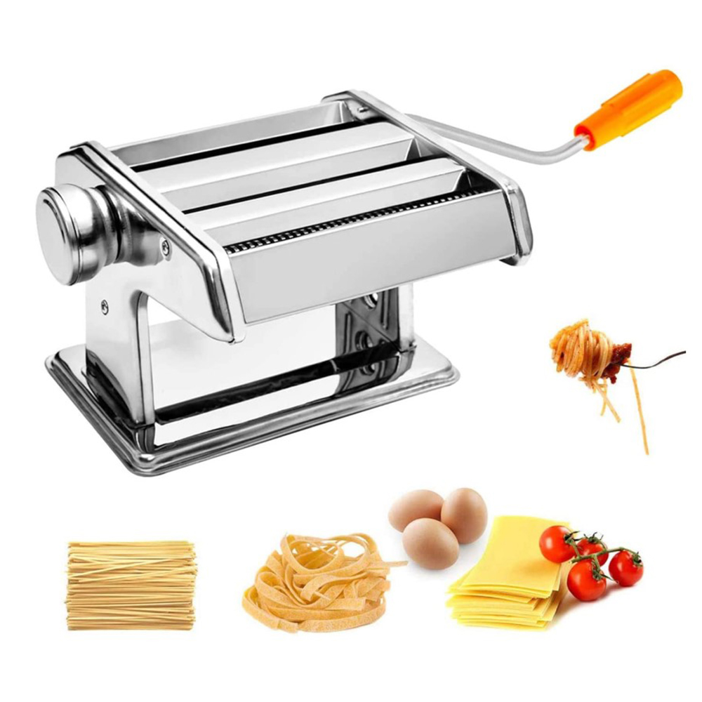 Teigschneider Aus Edelstahl, Manuelle Nudelmaschine, 6 Stärken Für Fettuccine, Spaghetti, Lasagne Und Paste