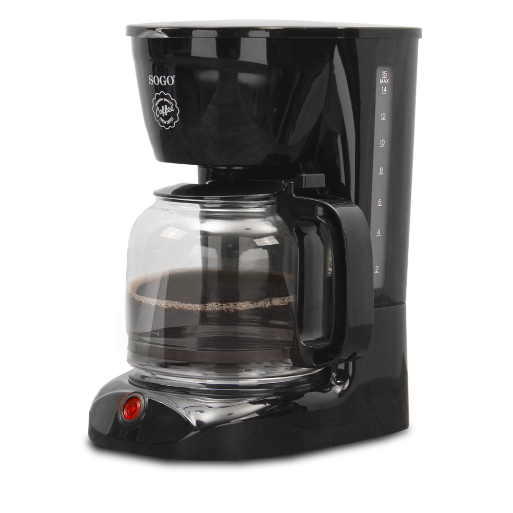 Sogo - Human Technology Drip 15 Kaffeemaschine Schwarz Fassungsvermögen Tassen=15 Glaskanne, Warmhalt
