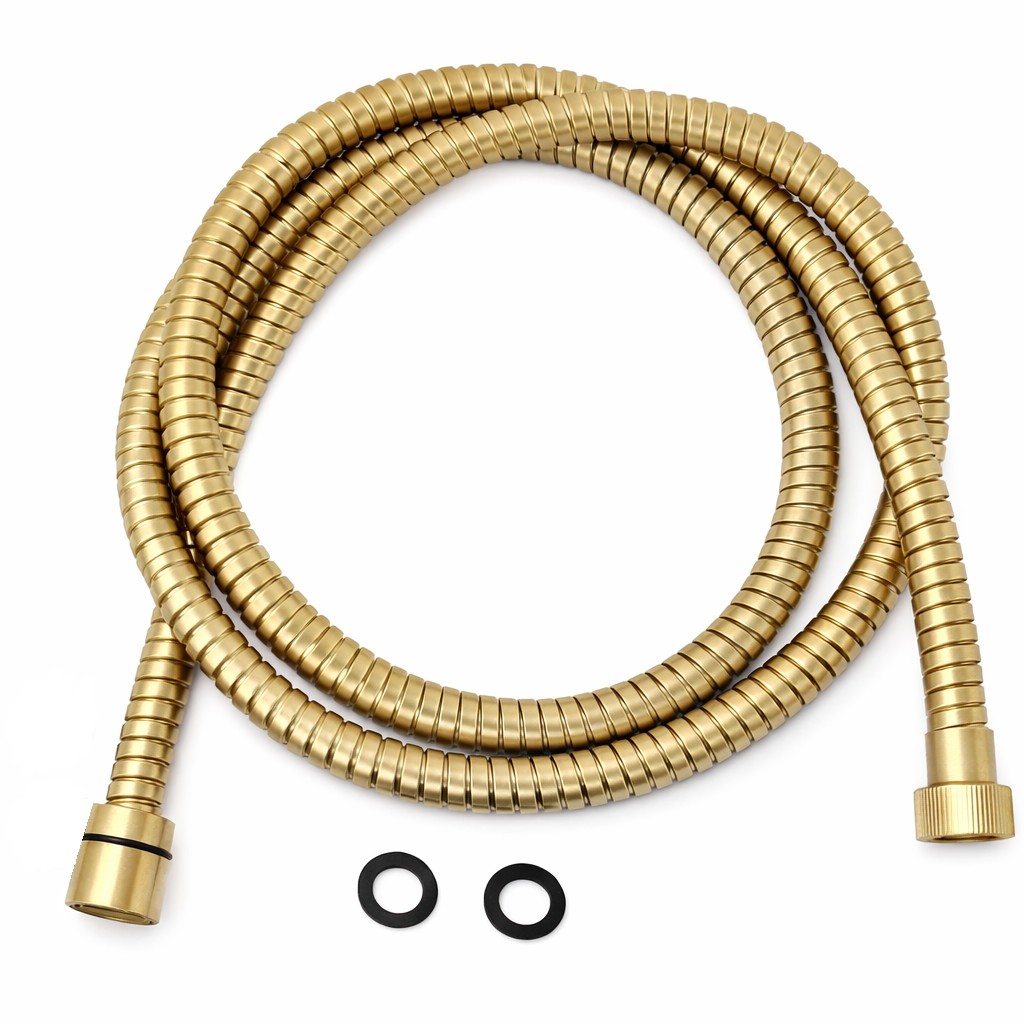 Brauseschlauch Aus Messing 150 Cm Brushed Gold Farbe Sphera Fld15580oso Gebürstetes Gold