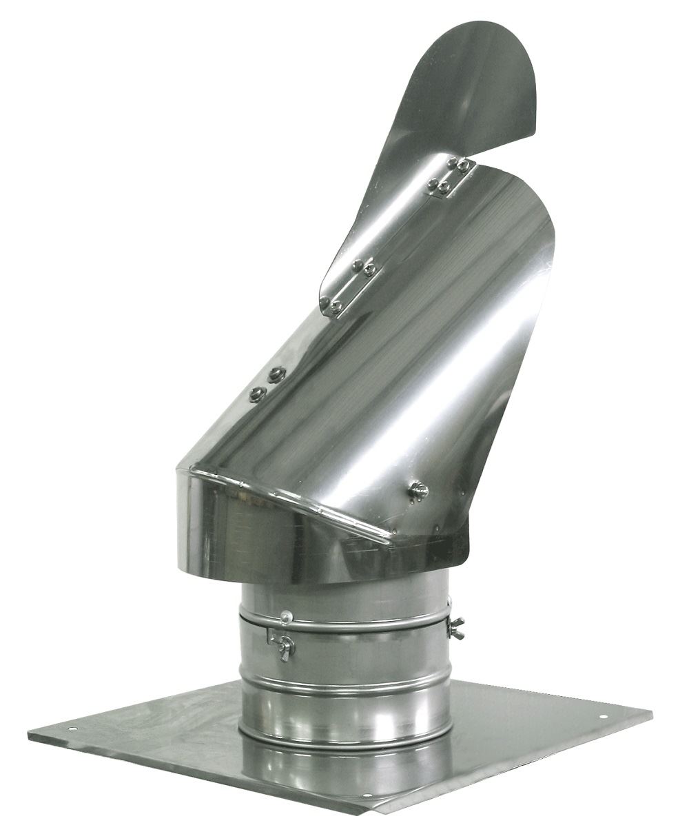 180-mm-schornsteinhaube Mit Lamellendesign, Anti-rückzugs-abluftsystem Und Zusätzlicher Dachplatte