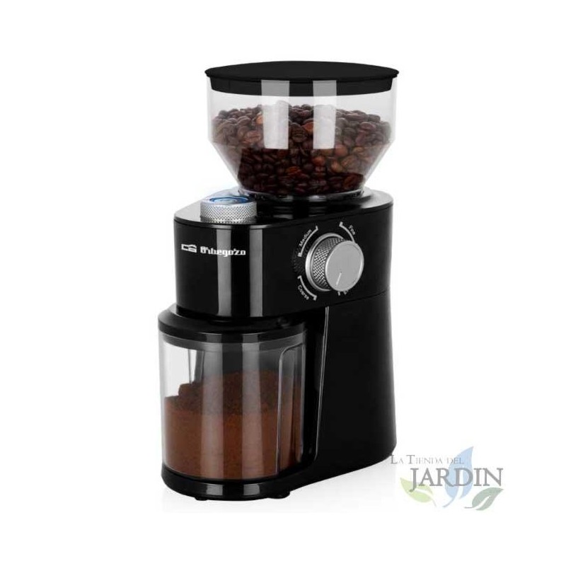 Orbegozo Kaffeemühle. Leistung 200 W. Schleifer Durch Radsystem. Progressiver Mahlgradwähler.