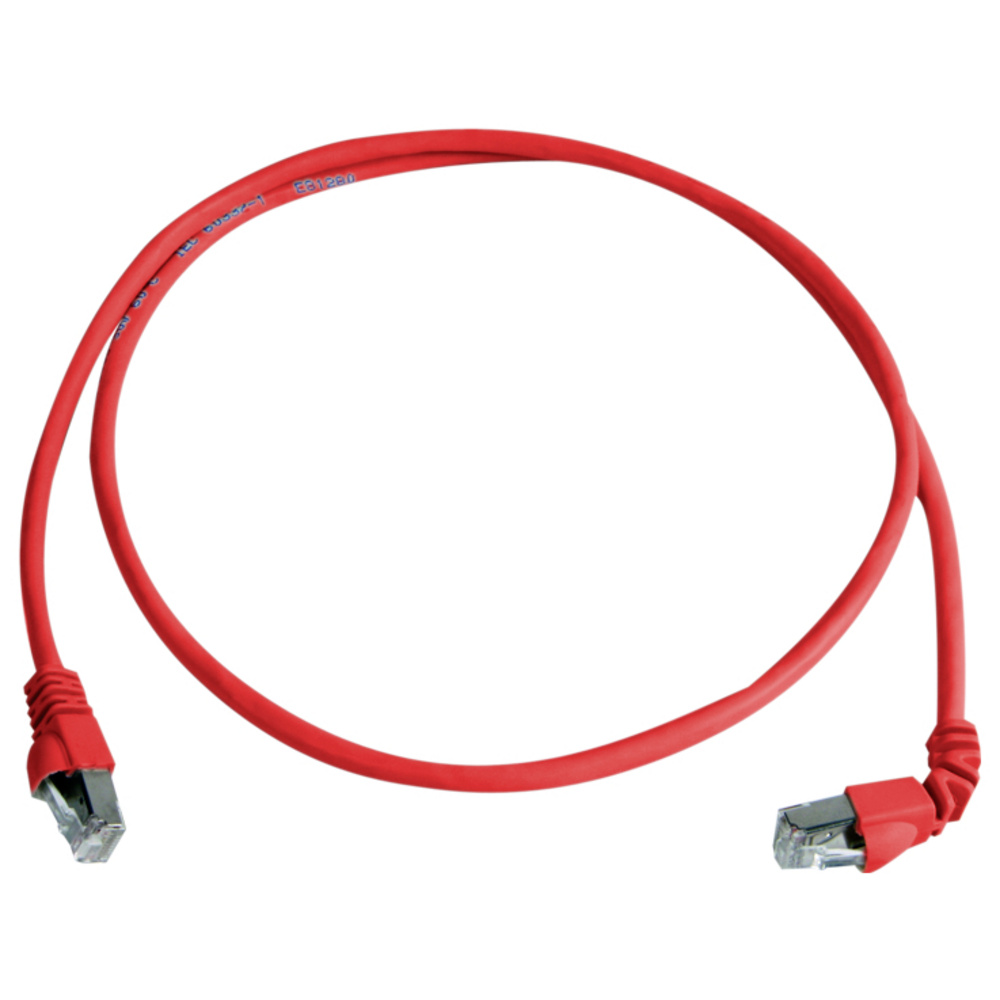 Telegärtner 100008014 Rj45 Patchkabel Cat 6a S/ftp 0.5 M Rot Flammwidrig, Mit Knickschutztülle 1 St.