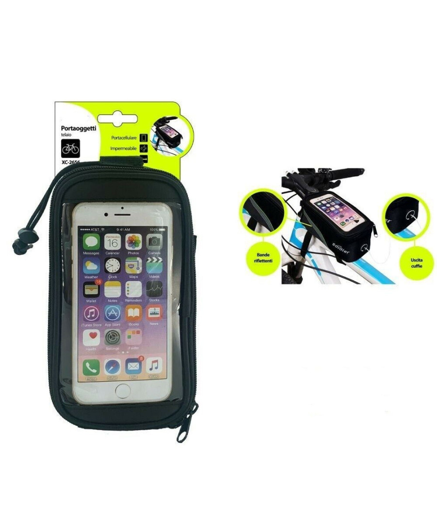 Trade Shop Traesio - Trade Shop - Wasserdichte Smartphone-halterung Für Fahrradrahmen Xc2656 -