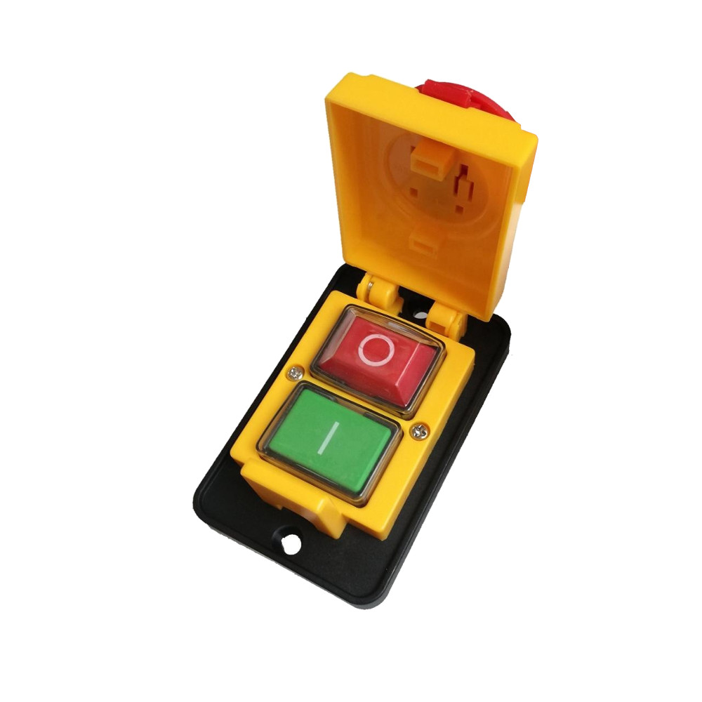 Trade-shop Elektro Geräte Ein-aus-schalter Switch Ersatz Mit 5 Kontakten Für Stationäre Maschinen Werkzeuge / Inkl. Kappe Flachdichtung Pvc-abdeckung