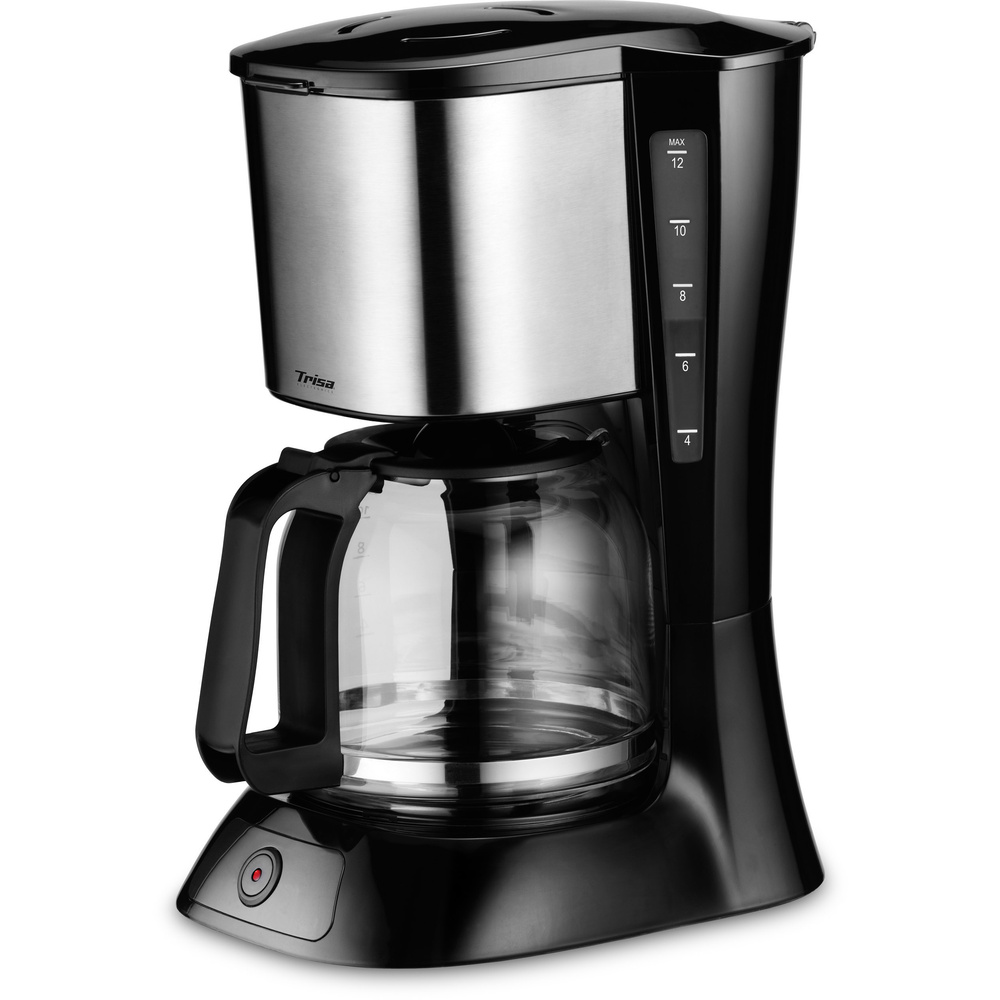 Trisa Perfect Coffee 12 Kaffeemaschine Schwarz, Edelstahl Fassungsvermögen Tassen=12