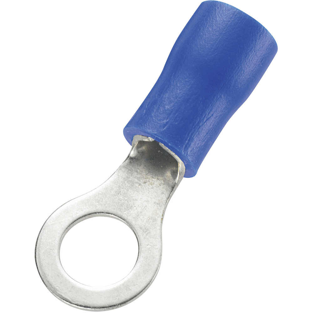 Tru Components - 1572136 Ringkabelschuh Querschnitt (max.)=2.50 Mm² Loch-ø=5.2 Mm Teilisoliert Blau 1