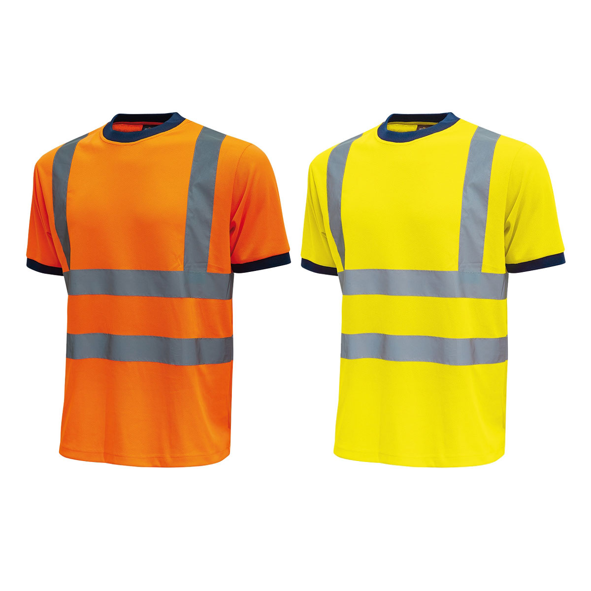 (3er Pack) Kurzärmeliges Hochsichtbarkeits-arbeitst-shirt Glitter - Neon Gelb 2xl