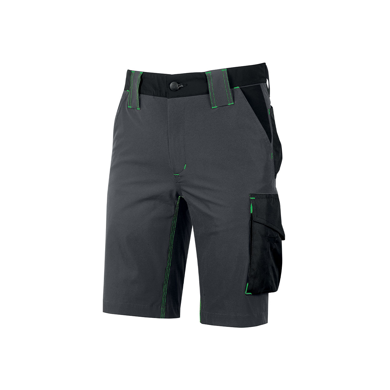 Arbeitsbermuda Aus Mercury-gewebe - Grau/grün 4xl - Fr (56/58) - Eu (62/64)