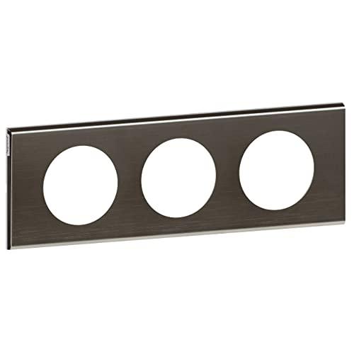 Legrand Céliane 3-fach Abdeckplatte Nickel Schwarz
