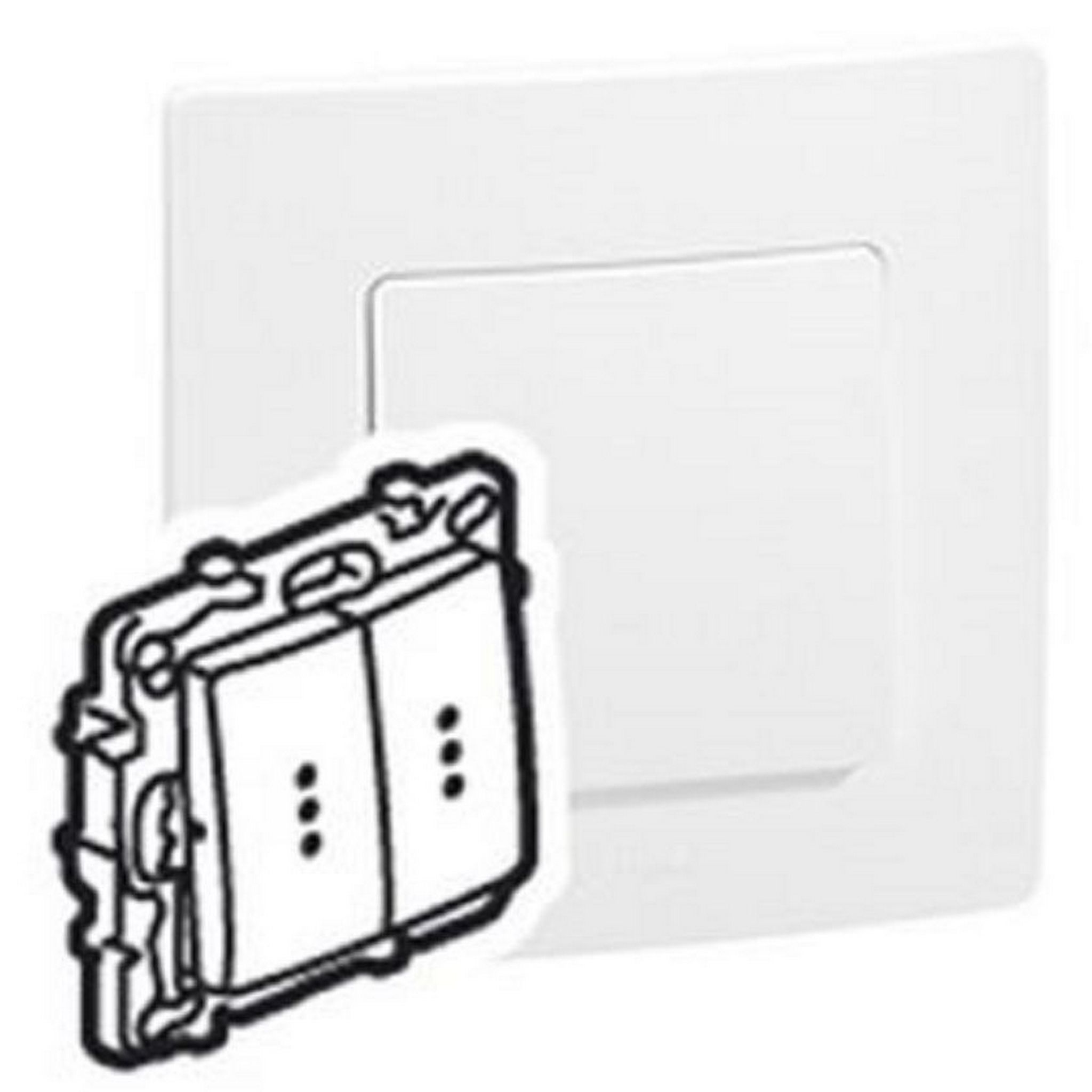 Niloe Multifunktionsschalter 10ax Mit Weißer Hintergrundbeleuchtung + 2 Leds Ip20 664714