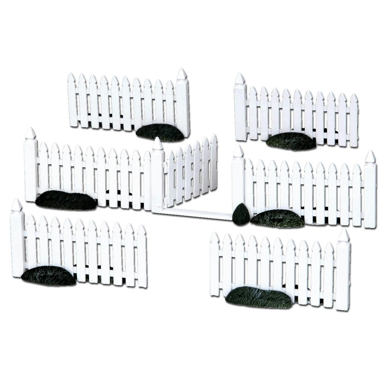 Plastic Picket Fence Set Of 7 Art.-nr. 14388