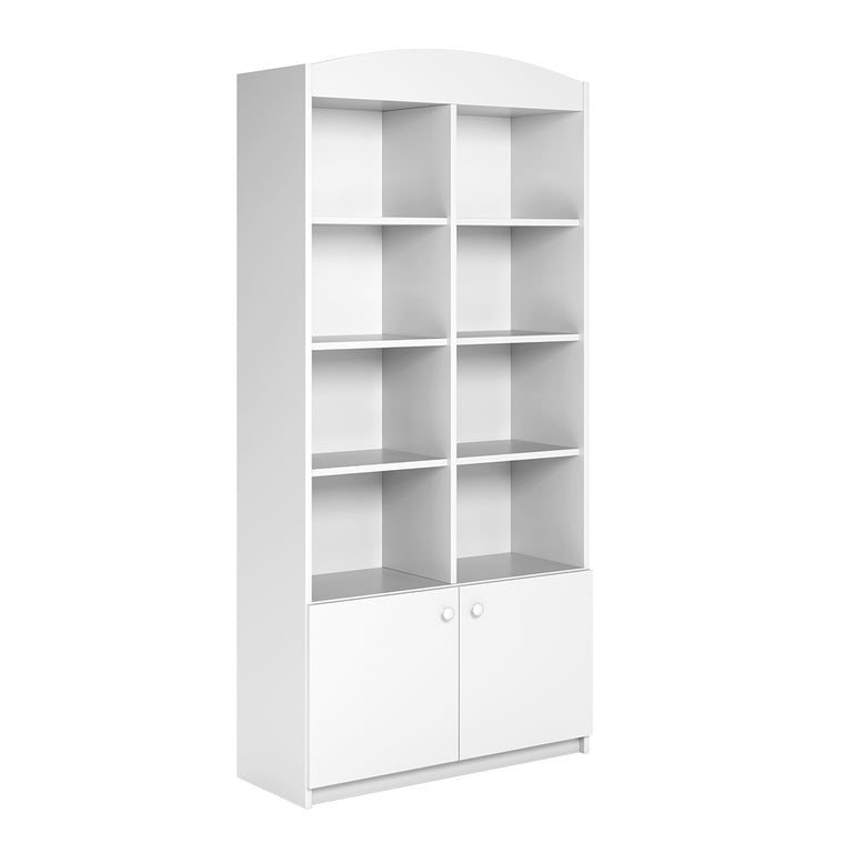 Les Tendances - Bücherregal Mit 2 Türen, Weiß, 187cm