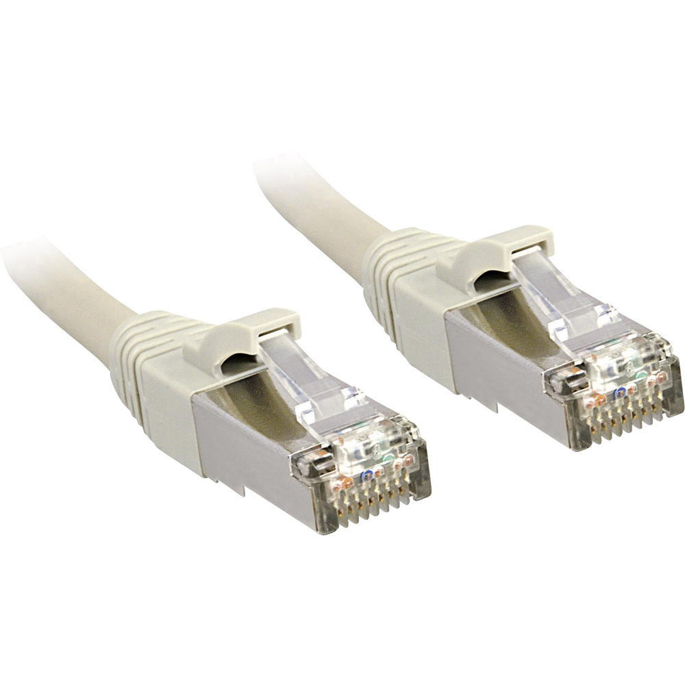 Lindy - 45592 Rj45 Netzwerkkabel, Patchkabel Cat 6 S/ftp 50.00 M Grau Mit Rastnasenschutz 1 St.