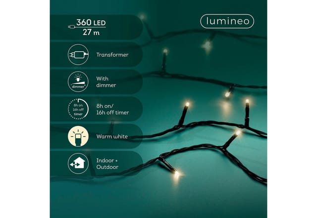 Lumineo - Led Lichterkette Basic 2700 Cm 360 Lichter Warmweiß
