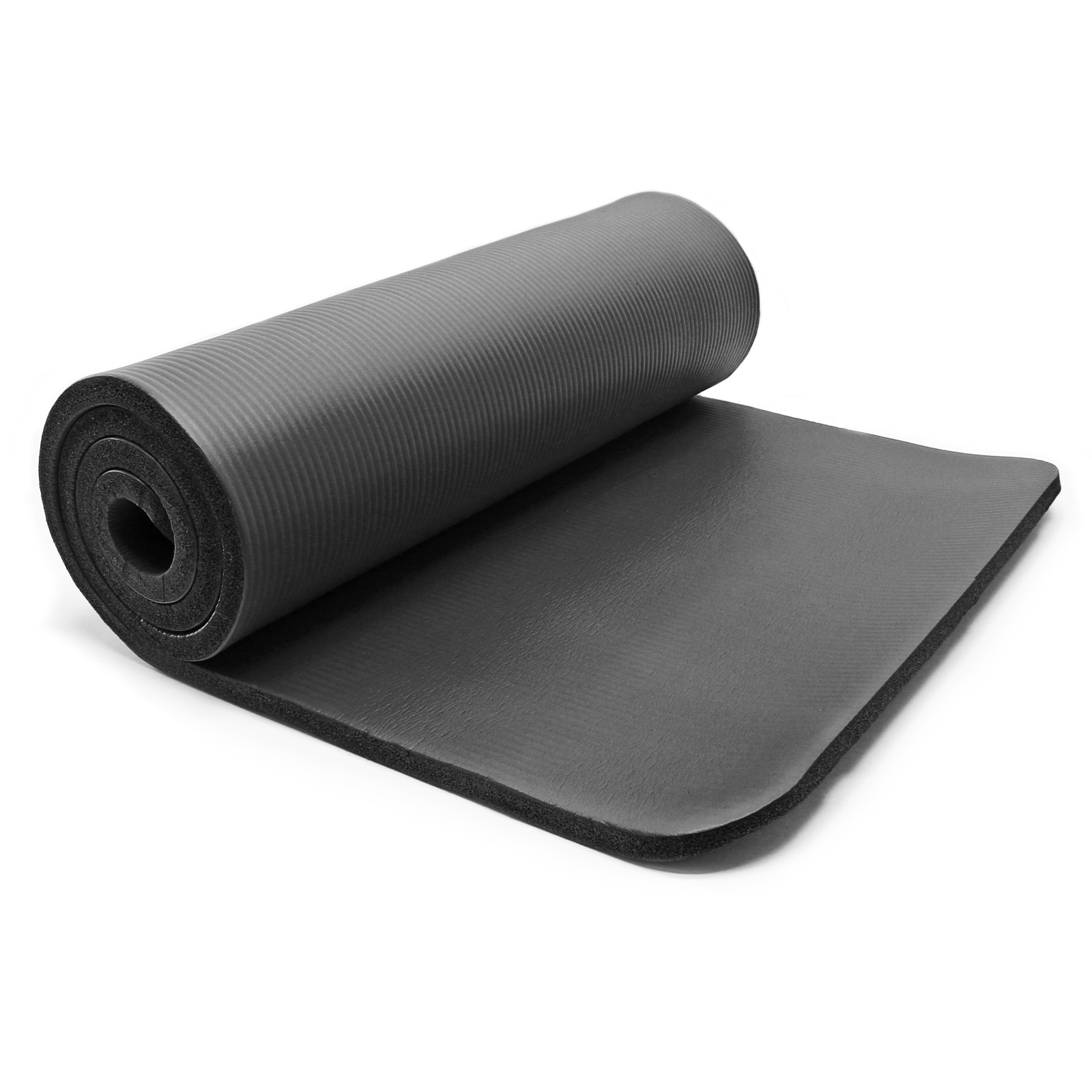 Wiltec Yogamatte Schwarz 190x100x1,5cm Turnmatte Gymnastikmatte Bodenmatte Rutschfest Extradick