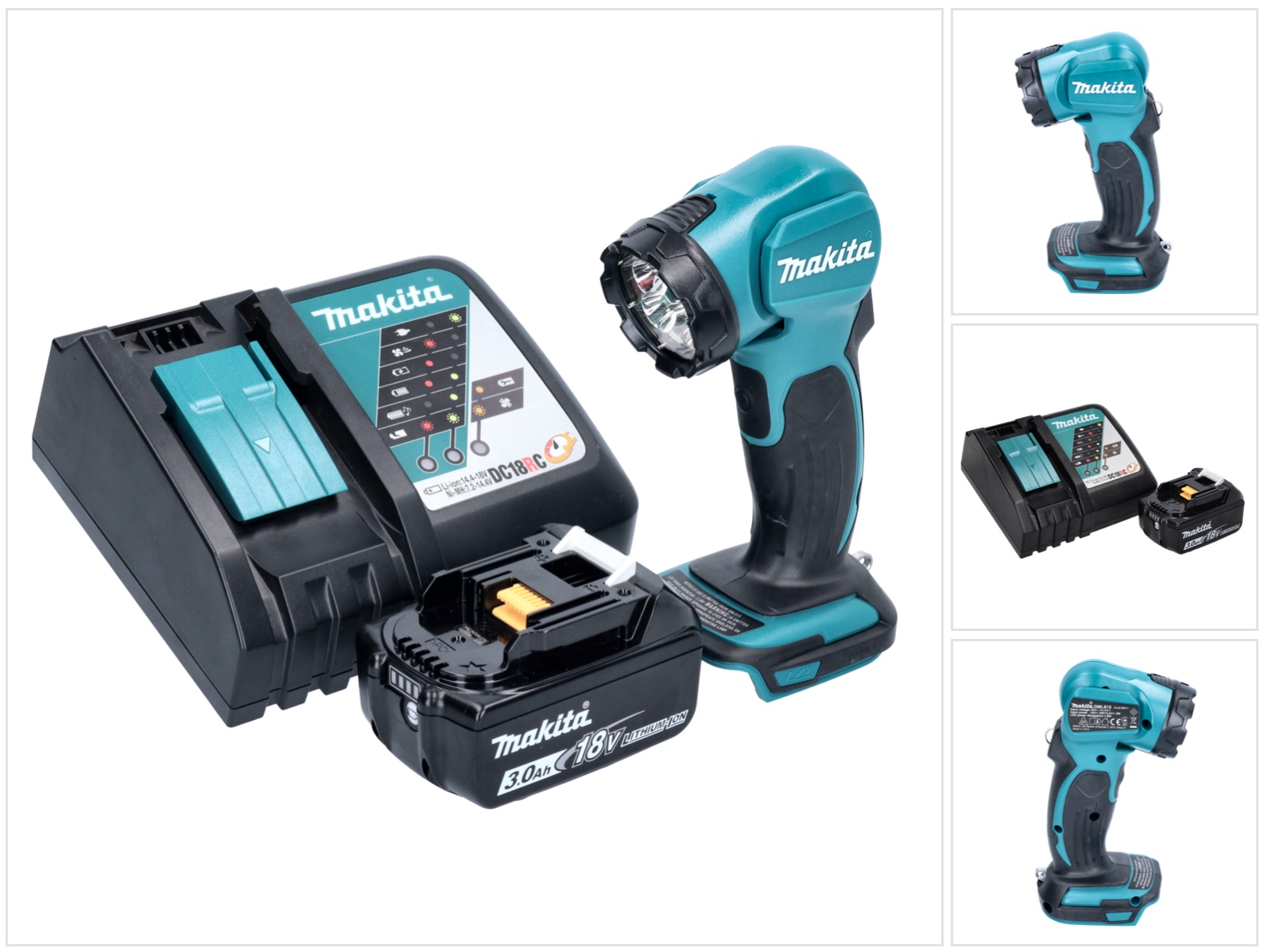 Deadml 815 Rf1 Led Akku Handleuchte 14,4 - 18 V 160 Lm + 1x Akku 3,0 Ah + Ladegerät - Makita