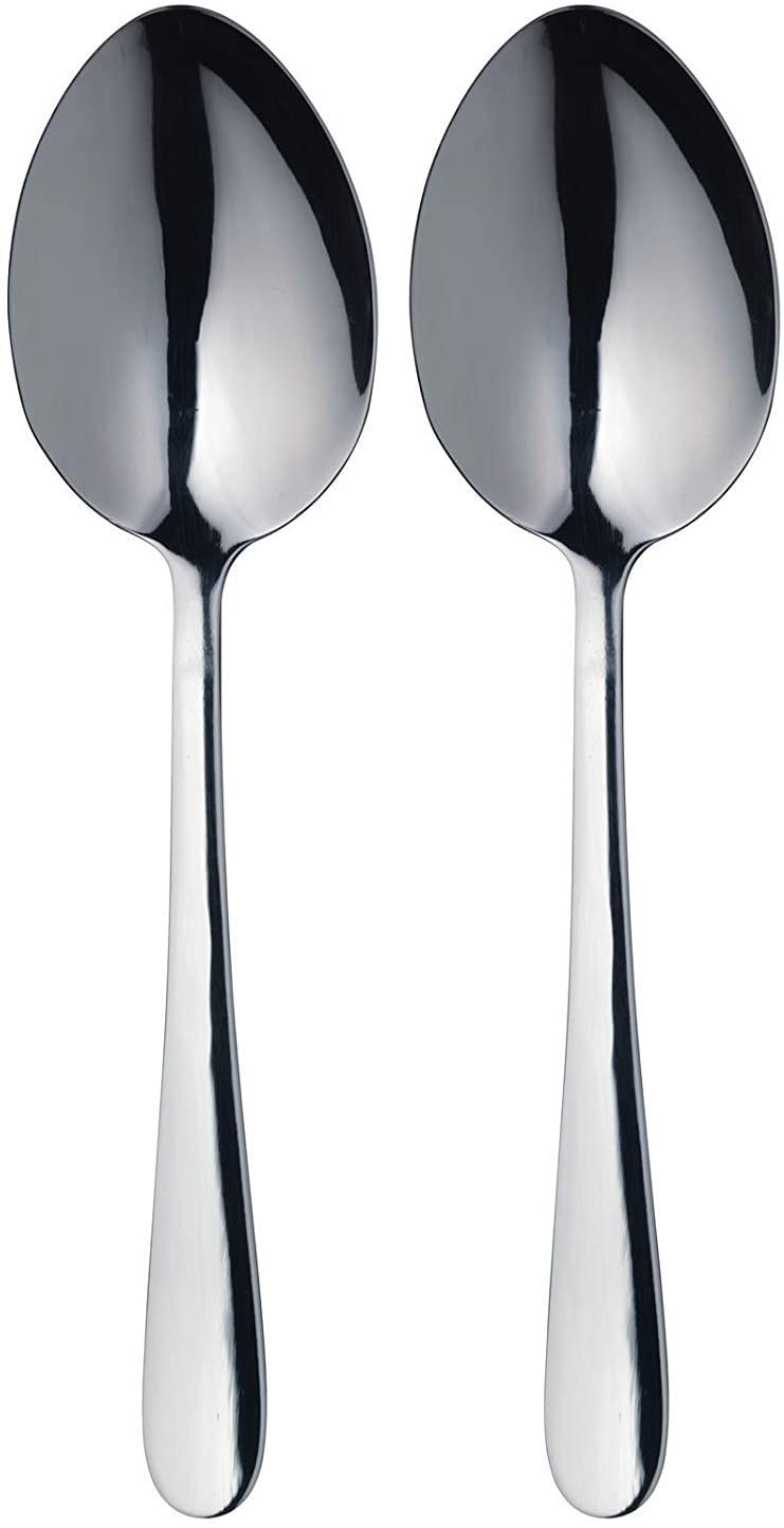 Masterclass Duo Of Servierlöffel Löffel Of Edelstahl, Set Of 2 Löffel Für Buffets, Abendessen Und Familienmahlzeiten, Silber