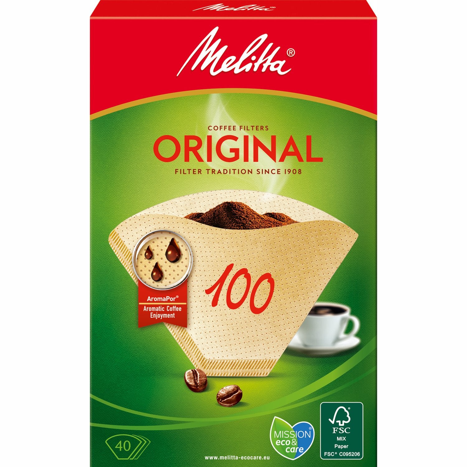 Melitta - Kaffeefilter 100 40er Pack 9 Stuck Dfp