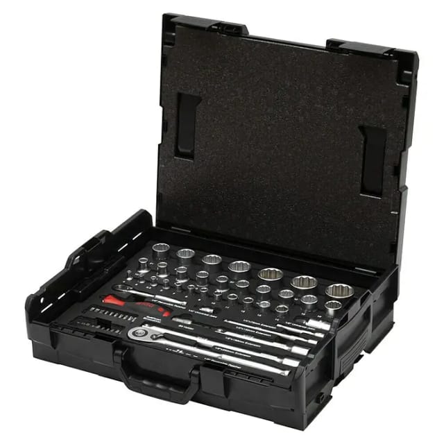 Steckschlüssel- und Bit-Satz 1/4" und 1/2", 60-teilig