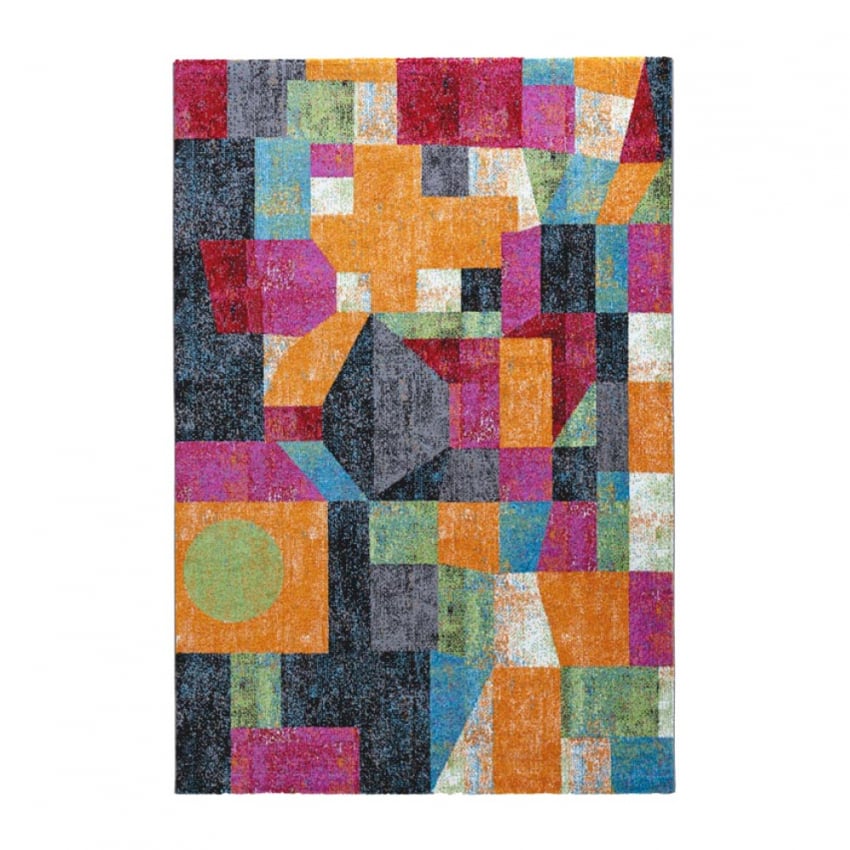 Wohnzimmerteppich Mehrfarbiges Modernes Geometrisches Design Milano Mul020