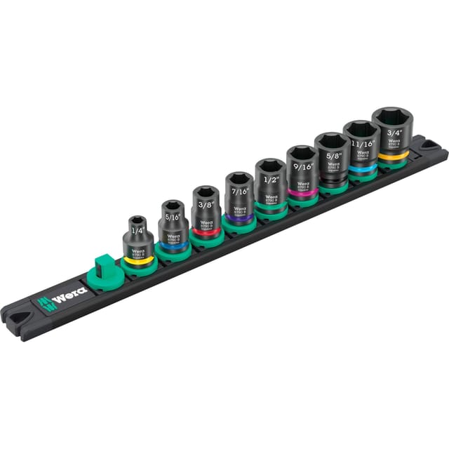 9608 Nuss-Magnetleiste B Impaktor Imperial 1 Steckschlüsseleinsatz-Satz 3/8